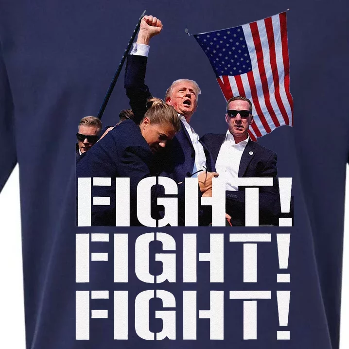 Fight Fight Fight Usa Flag Donald Trump 2024 Rally Presidential Election Sueded Cloud Jersey T-Shirt