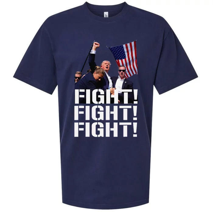 Fight Fight Fight Usa Flag Donald Trump 2024 Rally Presidential Election Sueded Cloud Jersey T-Shirt