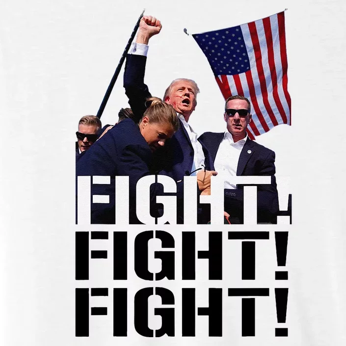 Fight Fight Fight Usa Flag Donald Trump 2024 Rally Presidential Election ChromaSoft Performance T-Shirt