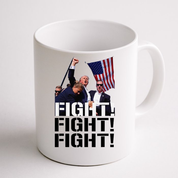 Fight Fight Fight Usa Flag Donald Trump 2024 Rally Presidential Election Front & Back Coffee Mug