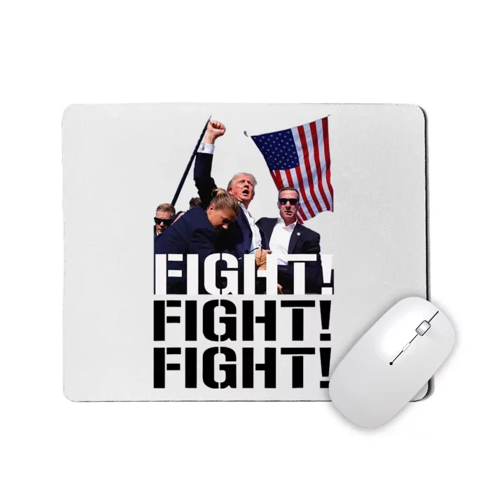 Fight Fight Fight Usa Flag Donald Trump 2024 Rally Presidential Election Mousepad