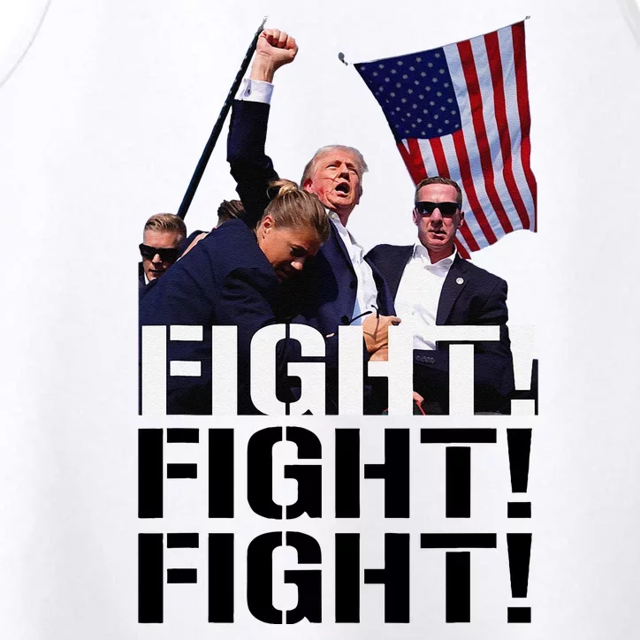 Fight Fight Fight Usa Flag Donald Trump 2024 Rally Presidential Election Performance Tank