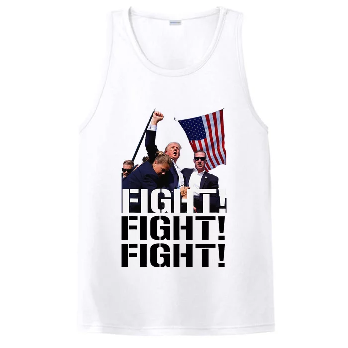 Fight Fight Fight Usa Flag Donald Trump 2024 Rally Presidential Election Performance Tank