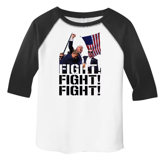 Fight Fight Fight Usa Flag Donald Trump 2024 Rally Presidential Election Toddler Fine Jersey T-Shirt