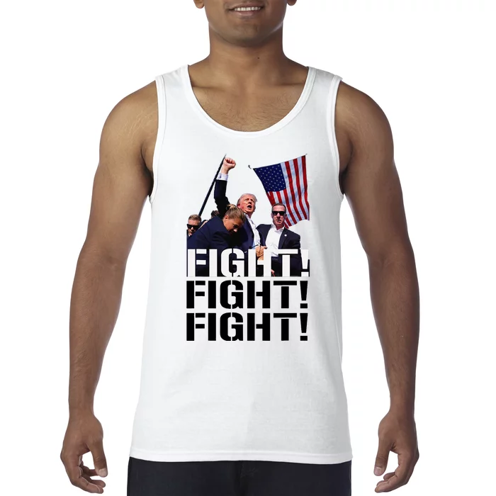 Fight Fight Fight Usa Flag Donald Trump 2024 Rally Presidential Election Tank Top