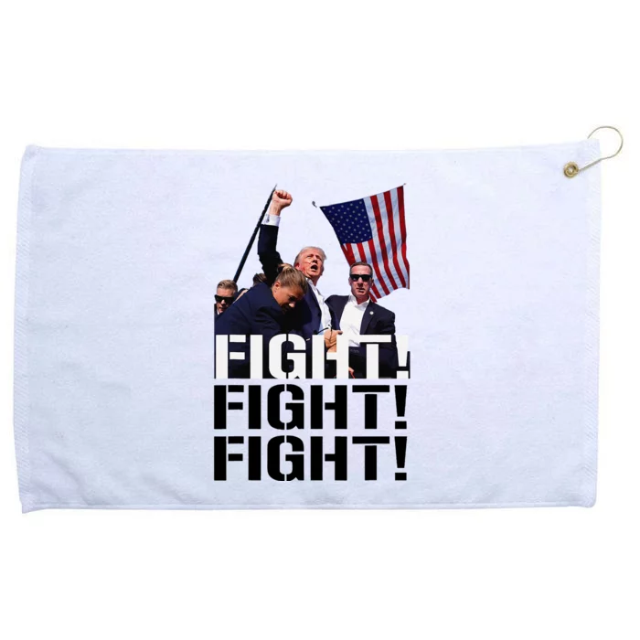 Fight Fight Fight Usa Flag Donald Trump 2024 Rally Presidential Election Grommeted Golf Towel