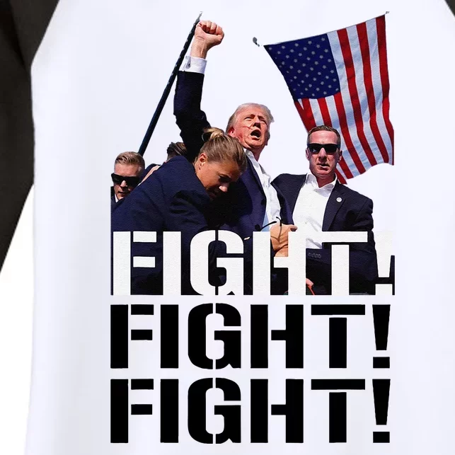 Fight Fight Fight Usa Flag Donald Trump 2024 Rally Presidential Election Women's Tri-Blend 3/4-Sleeve Raglan Shirt