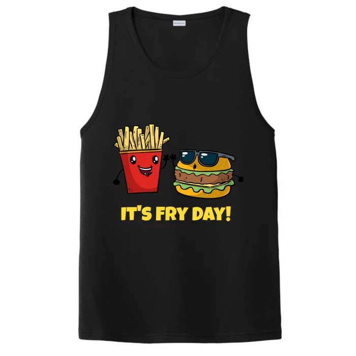 Funny Fast Food Hamburger It's Fry Day Burger Lover Gift Performance Tank