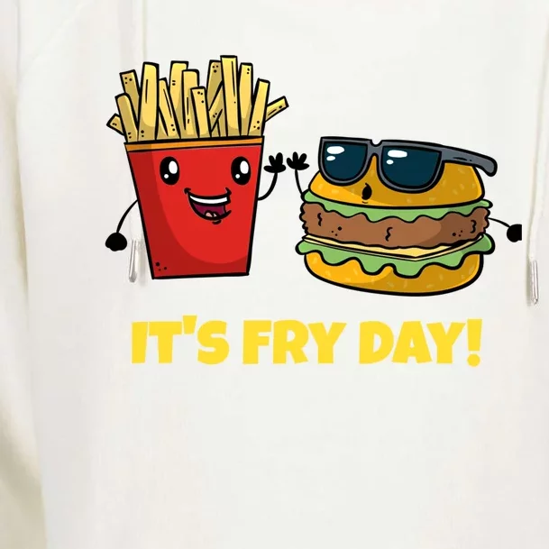 Funny Fast Food Hamburger It's Fry Day Burger Lover Gift Womens Funnel Neck Pullover Hood