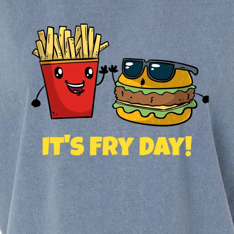 Funny Fast Food Hamburger It's Fry Day Burger Lover Gift Garment-Dyed Women's Muscle Tee