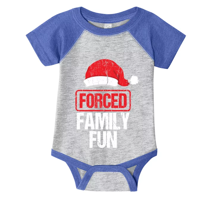 Forced Family Fun Winter Holidays Funny Christmas Gift Infant Baby Jersey Bodysuit