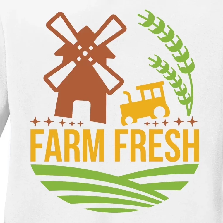 Farm Fresh Ladies Long Sleeve Shirt