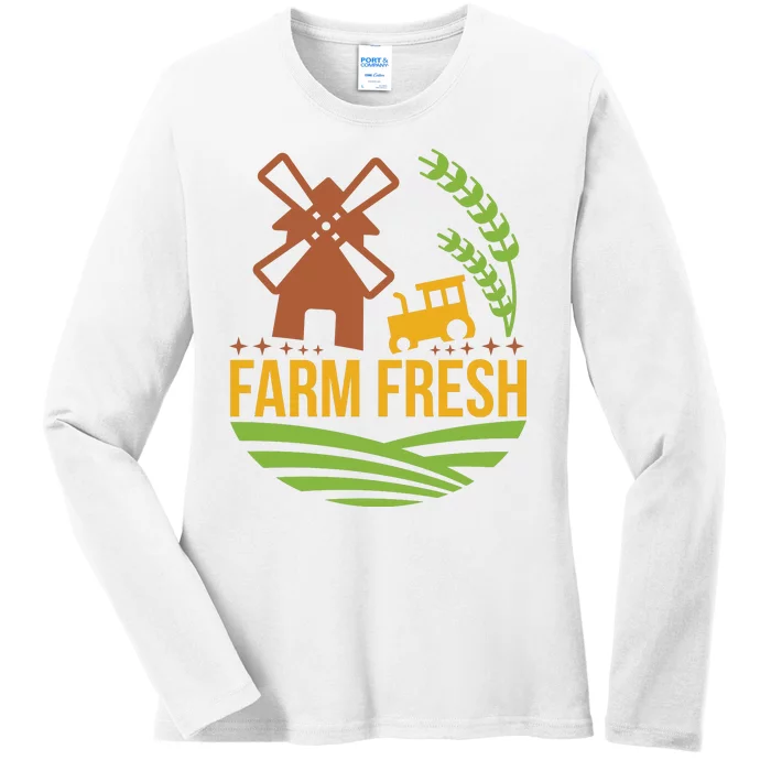 Farm Fresh Ladies Long Sleeve Shirt