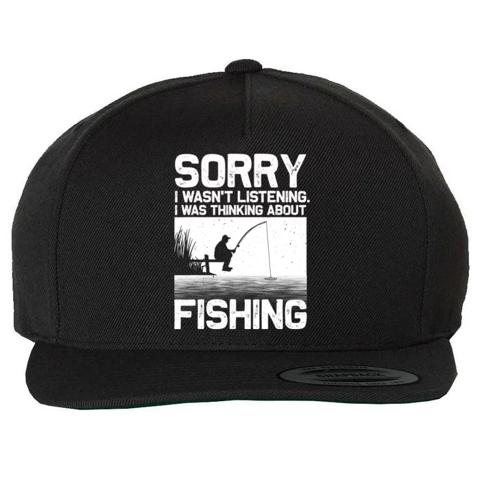 Funny Fishing For Women Trout Bass Fisherman Vacation Wool Snapback Cap