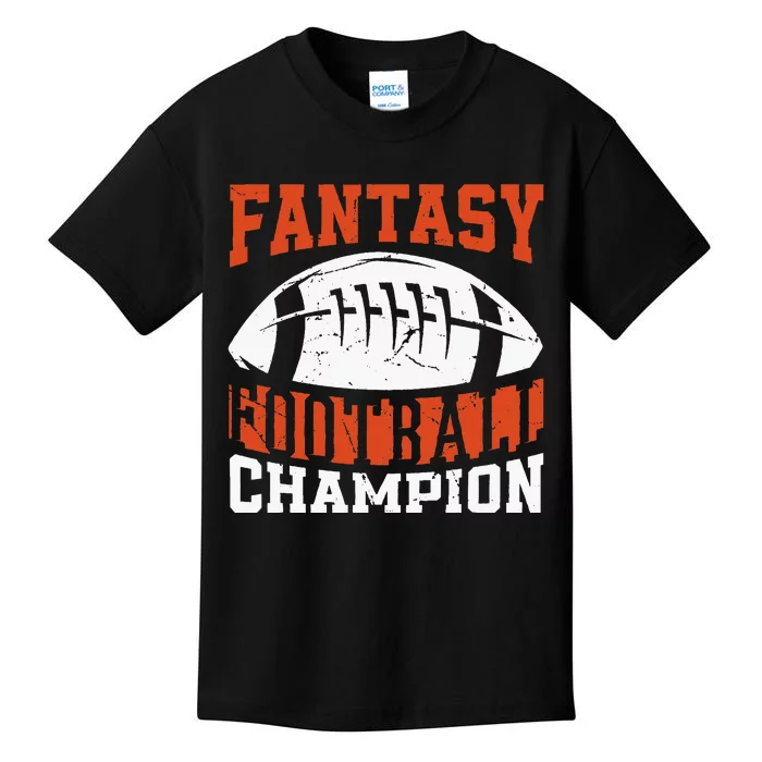 Funny Fantasy Football Player Fantasy Football Champion Kids T-Shirt