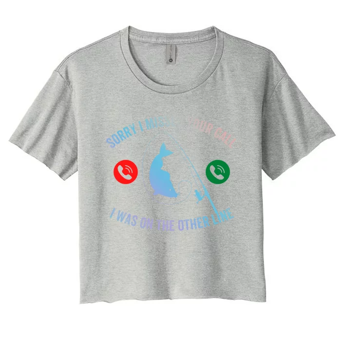 Funny Fishing Family Vacation Gift Women's Crop Top Tee