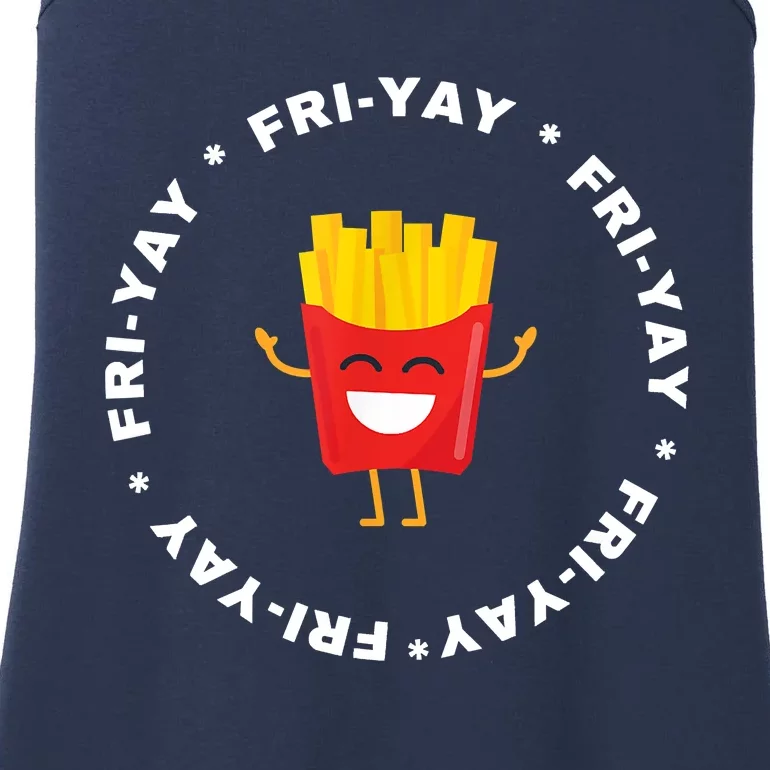 Friyay Funny Friday Fries Lover Ladies Essential Tank