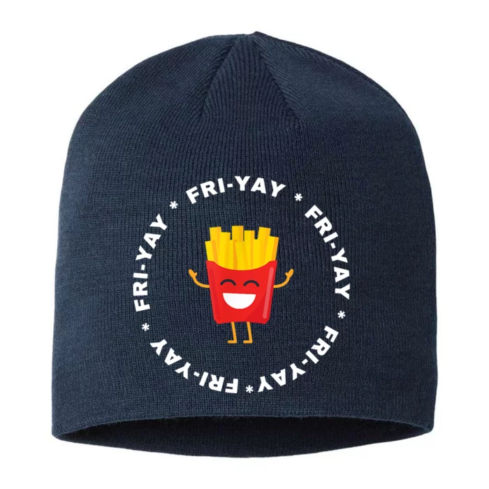 Friyay Funny Friday Fries Lover 8 1/2in Sustainable Knit Beanie