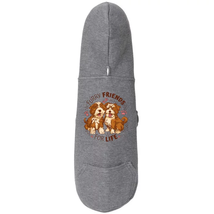 Furry Friends For Life Doggie 3-End Fleece Hoodie