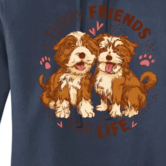 Furry Friends For Life Women's Pullover Hoodie