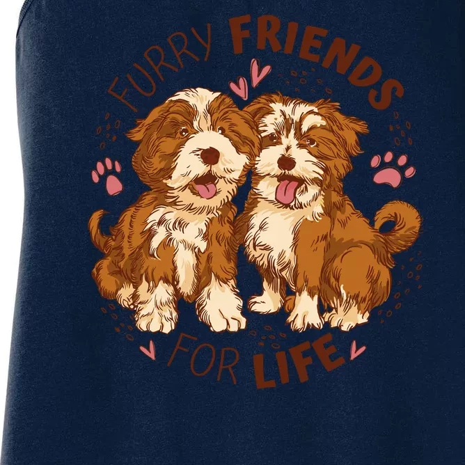 Furry Friends For Life Women's Racerback Tank