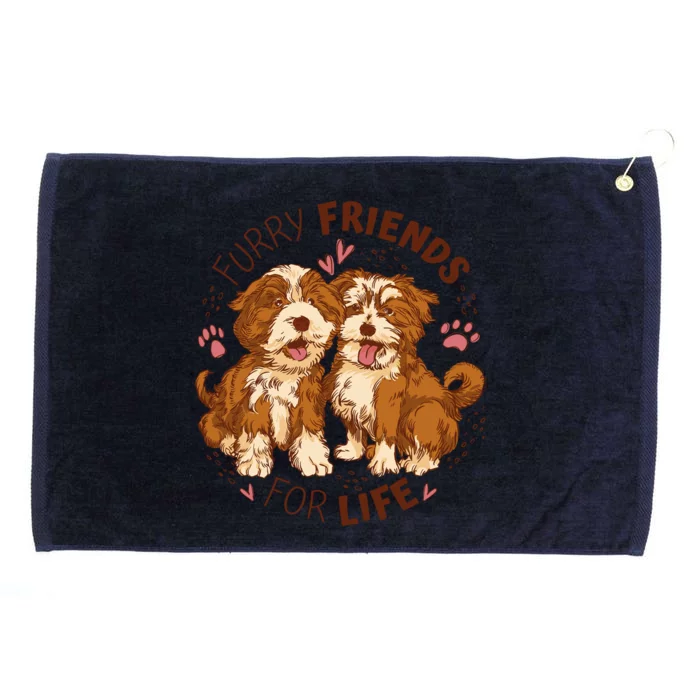 Furry Friends For Life Grommeted Golf Towel