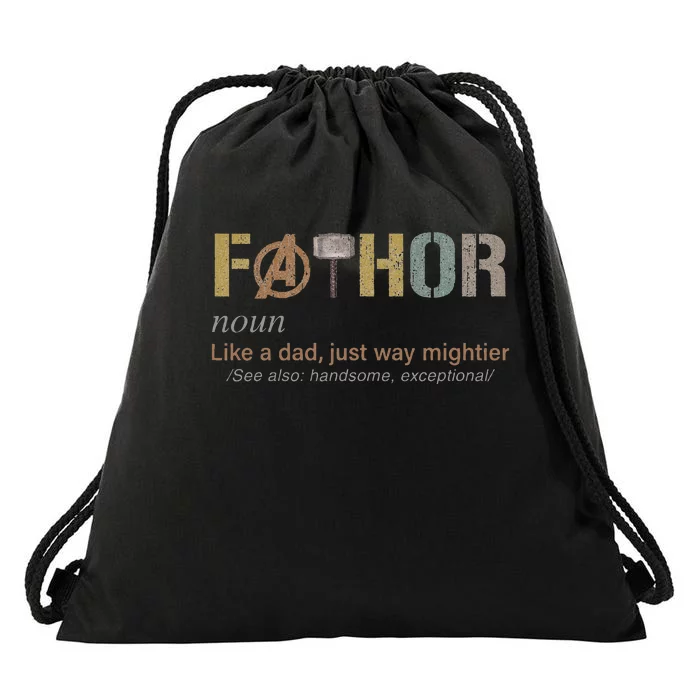 Fathor Funny Fathor Definition Drawstring Bag