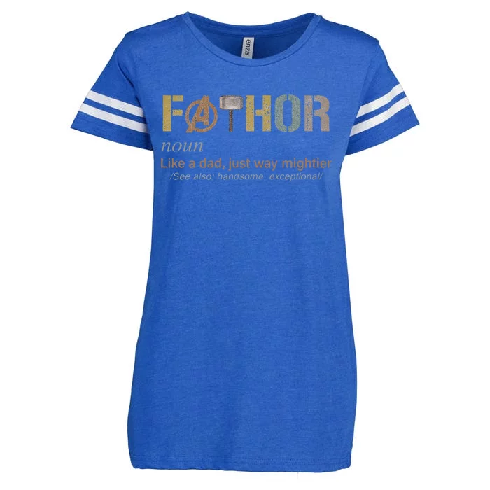 Fathor Funny Fathor Definition Enza Ladies Jersey Football T-Shirt