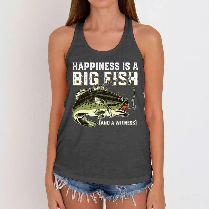 Funny Fishing Graphic design for Fishing Lover Women's Knotted Racerback Tank