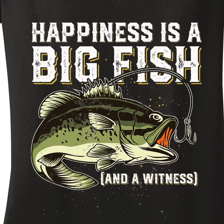 Funny Fishing Graphic design for Fishing Lover Women's V-Neck T-Shirt