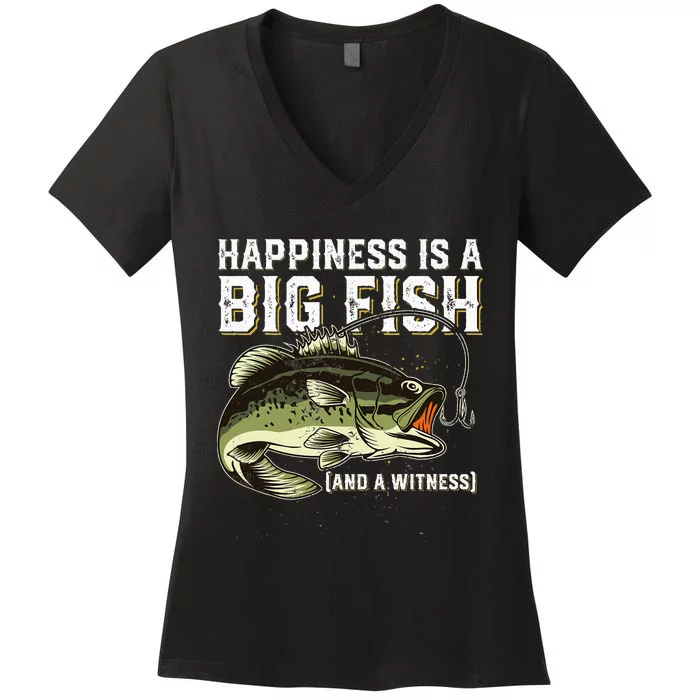 Funny Fishing Graphic design for Fishing Lover Women's V-Neck T-Shirt