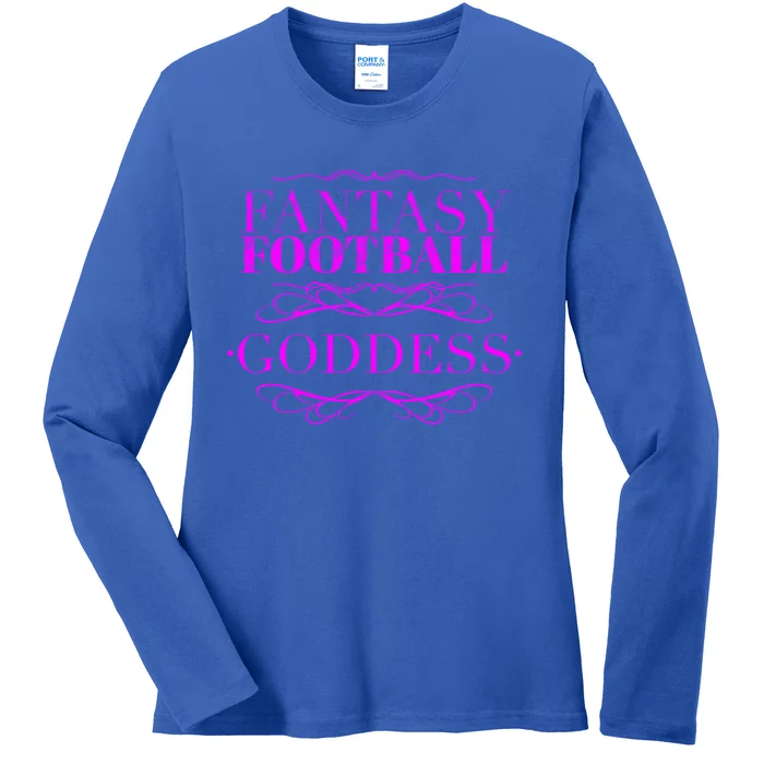 Fantasy Football Goddess Gift Funny Winner Loser Quote Saying Gift Ladies Long Sleeve Shirt