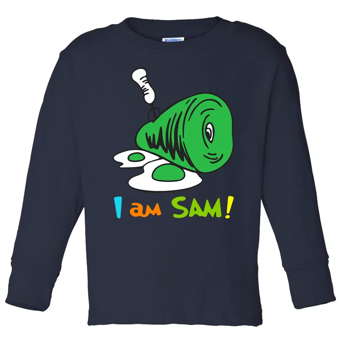 Funny Fried Green Ham And Eggs Days I Am Sam Toddler Long Sleeve Shirt