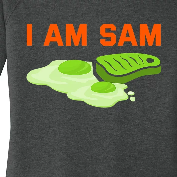 Funny Fried Green Ham And Eggs Days I Am Sam Women's Perfect Tri Tunic Long Sleeve Shirt