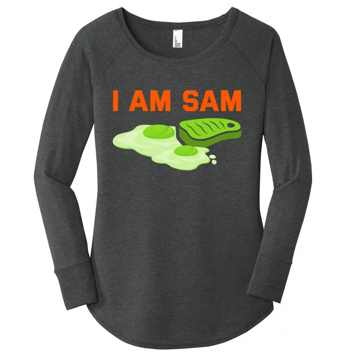 Funny Fried Green Ham And Eggs Days I Am Sam Women's Perfect Tri Tunic Long Sleeve Shirt