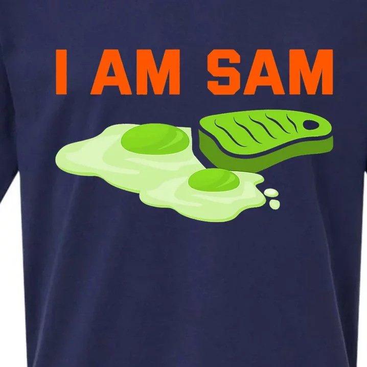 Funny Fried Green Ham And Eggs Days I Am Sam Sueded Cloud Jersey T-Shirt