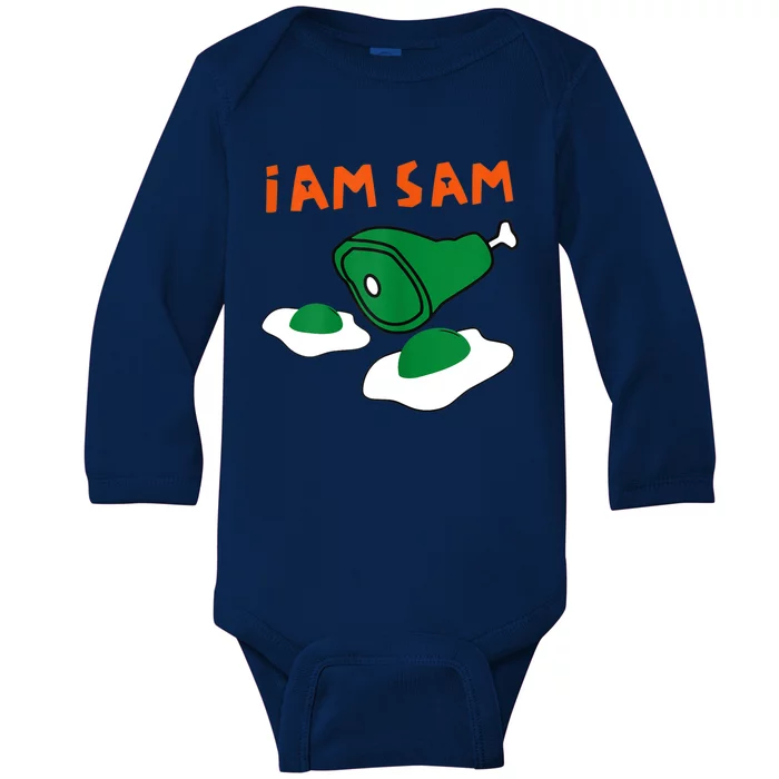 Funny Fried Green Ham And Eggs Days I Am Sam Baby Long Sleeve Bodysuit