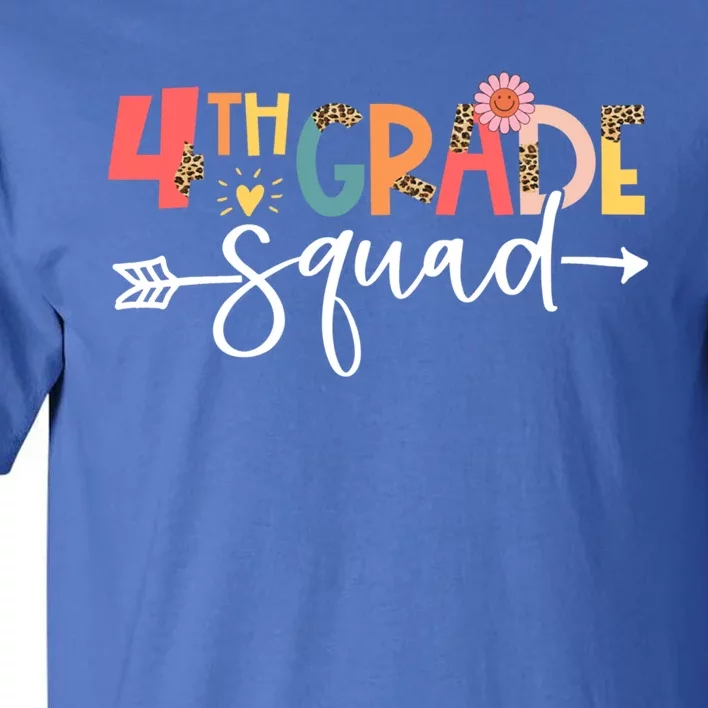 Funny Fourth Grade Back To School Groovy 4Th Grade Squad Gift Tall T-Shirt