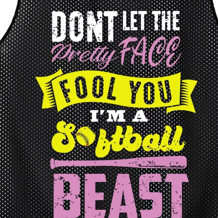 Funny Fastpitch Girl Catcher Softball Game Gift Women Mesh Reversible Basketball Jersey Tank