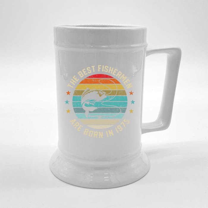 Fishing Fisherman Gift For 45 Year Old 45th Birthday 1975 Front & Back Beer Stein