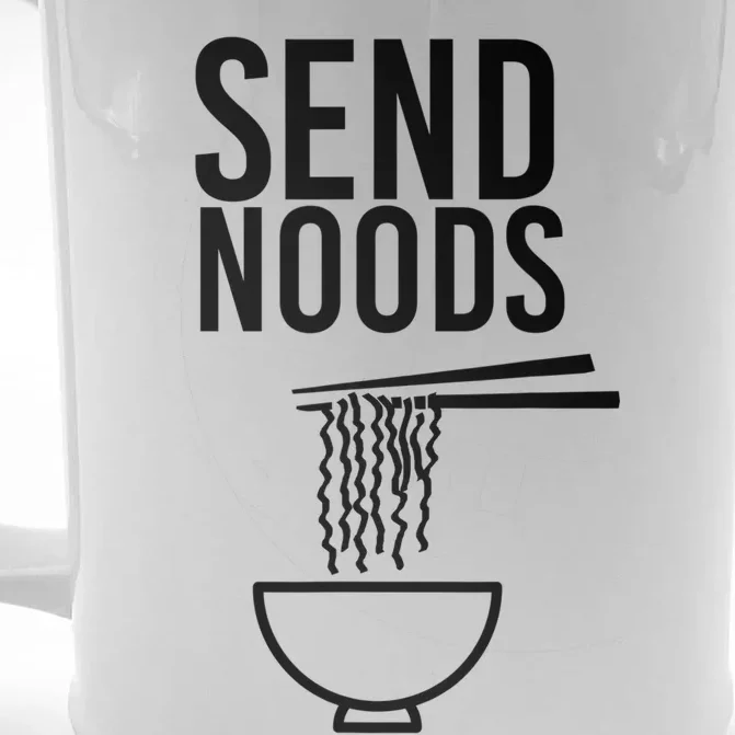 Funny Food Gift Send Noods Foodie Lover Tee Front & Back Beer Stein