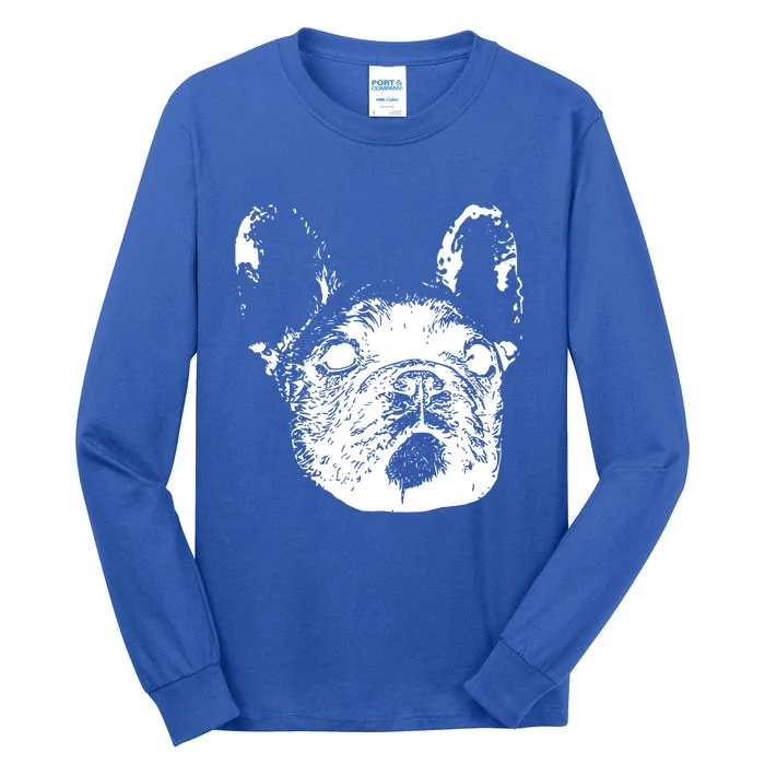 Frenchie Face Gift Dog Mom Or Dad Christmas Gift Tall Long Sleeve T-Shirt