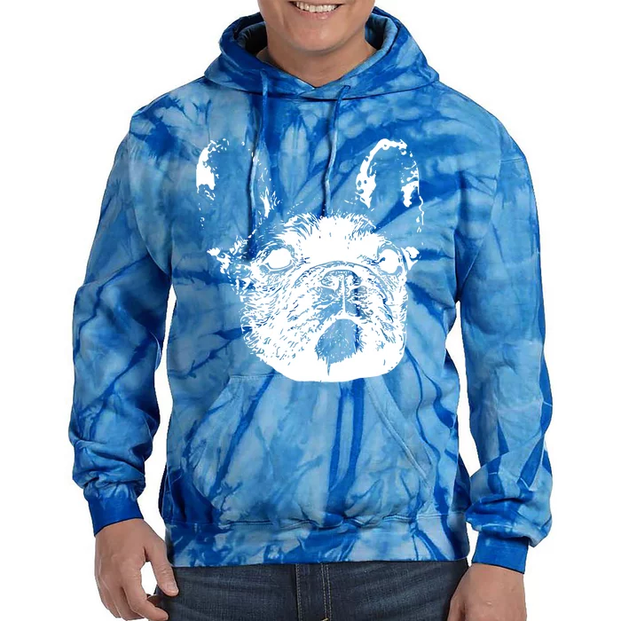 Frenchie Face Gift Dog Mom Or Dad Christmas Gift Tie Dye Hoodie