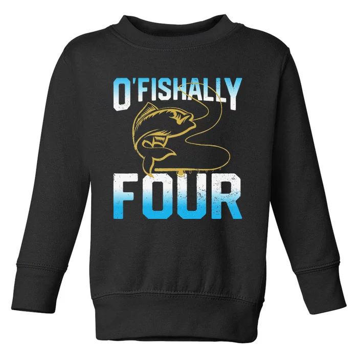 Fishing Fisherman Gifts For 4 Year Old 4th Birthday Toddler Sweatshirt