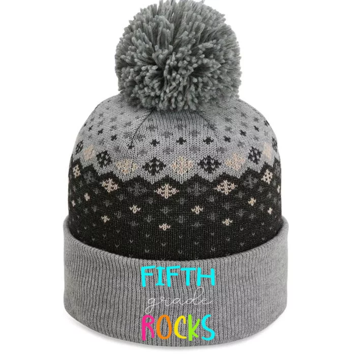 Funny Fifth Grade Rocks Team 5th Grade Teacher The Baniff Cuffed Pom Beanie