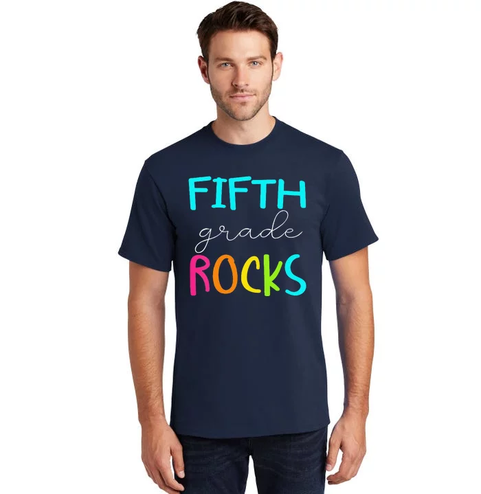 Funny Fifth Grade Rocks Team 5th Grade Teacher Tall T-Shirt