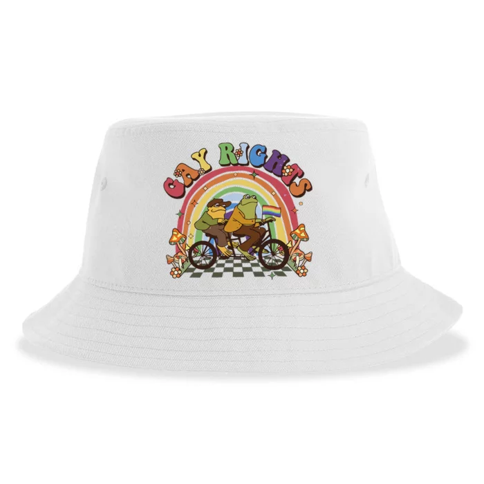 Funny Frog Gay Rights Lgbt Rainbow Frog Toad Pride Lgbtq Sustainable Bucket Hat