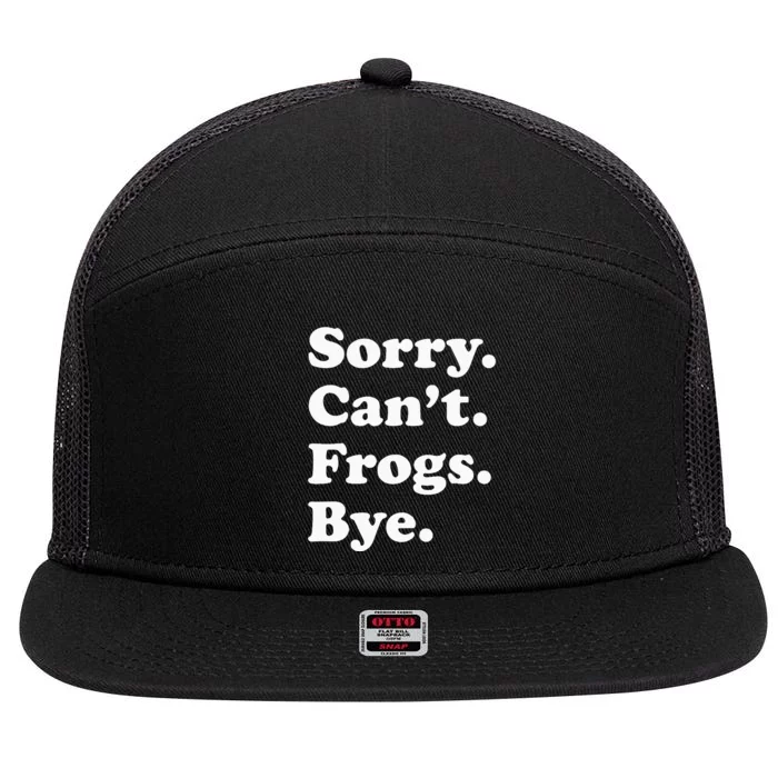 Funny Frog Gift For Men Women 7 Panel Mesh Trucker Snapback Hat