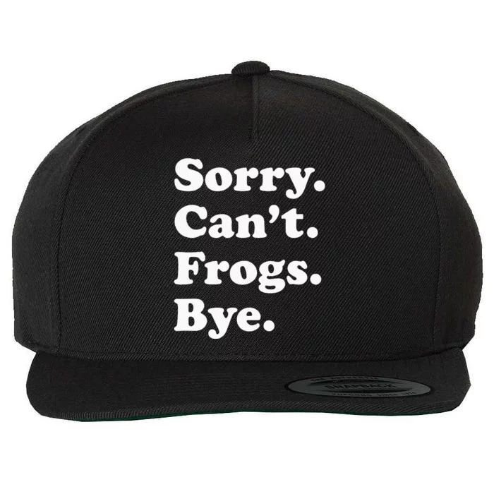 Funny Frog Gift For Men Women Wool Snapback Cap