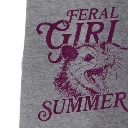 Funny Feral Girl Summer Gift Doggie 3-End Fleece Hoodie